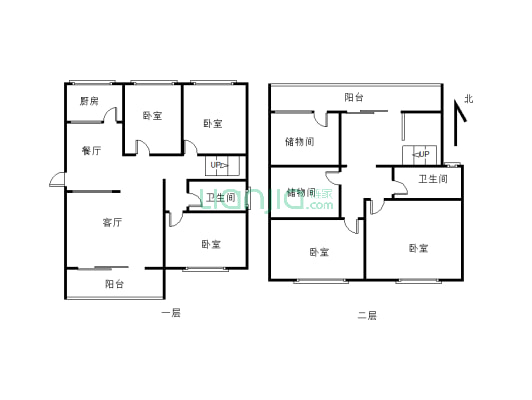 5室2厅 交通便利 小区环境干净舒适 适合居住-户型图