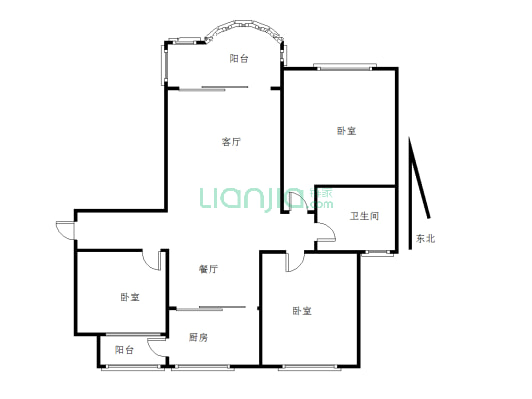 万缘墅级品质小区，套三双卫舒适居住，看房方便-户型图