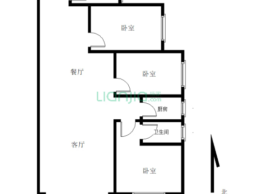 康旭东城143㎡3室2厅2、房产证马上下来、户型合理-户型图