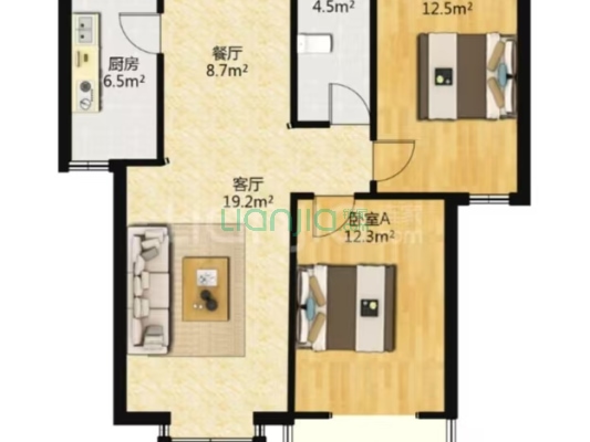 水岸花城，从此枕水而眠，揽四季河景。清晨与自然相拥-户型图