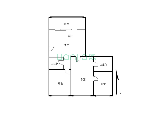 建三五中近盛源小区三室低层的房子急售-户型图