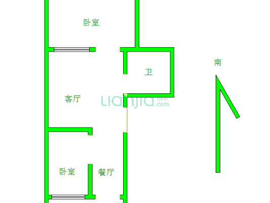 南营子大街 温家沟社区 两居室带客厅 低楼层 居住方便-户型图