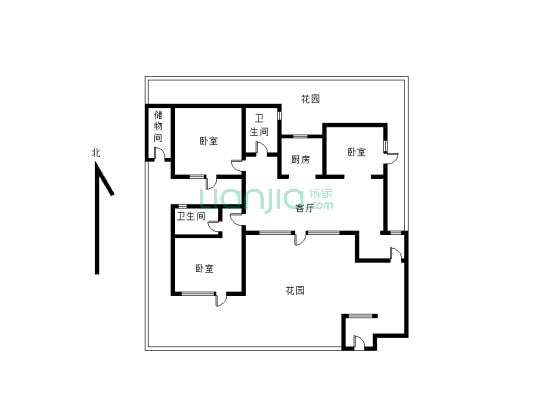 平层别墅，徽派的建筑风格，为你提供一个静谧的家-户型图
