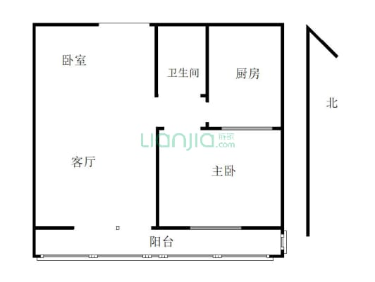 好楼层板楼二层，集中供暖，价格可议-户型图
