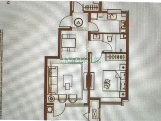 琉璃河铂悦山底层两居室   全天无遮挡  价格合理-户型图