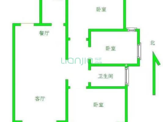 万达东湖商圈未来城3居室，全明户型，无遮挡采光好-户型图