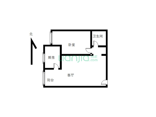 紫荆城小面积住宅 民用水电 一室一厅 产证在手 可按揭-户型图