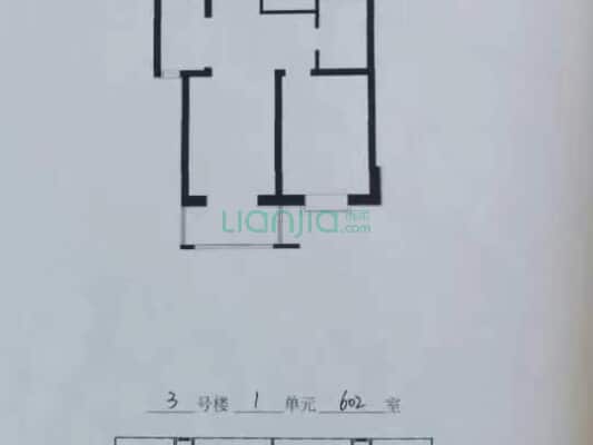 天保青花府 1室1厅 南-户型图