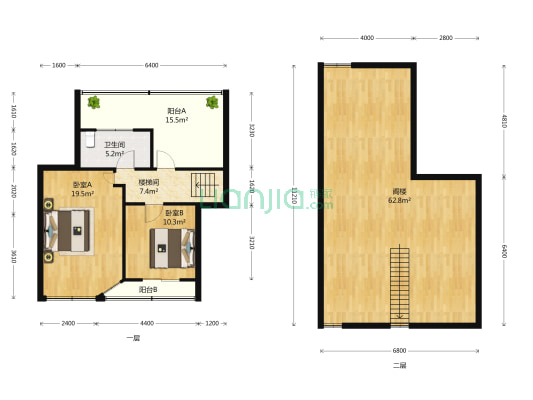 紫荆一村 5室2厅4卫 224平方