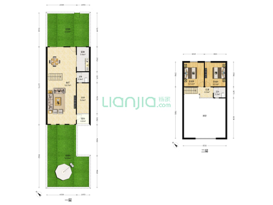 万科渝园 2室1厅2卫 155平方