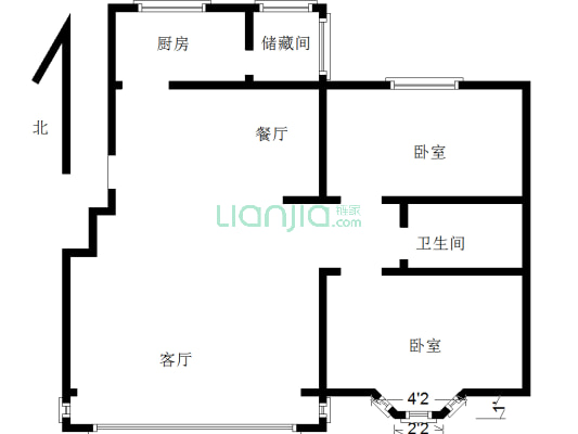 凤凰城步梯三楼 三居室 拎包入住 中等装修 看房方便-户型图
