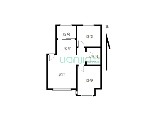 馨风雅居 ，松山，明厅2居室，过户小税-户型图