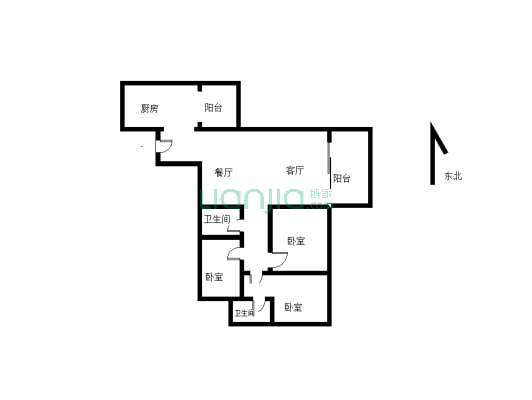 金科城标准三房房东诚心出售看房提前-户型图