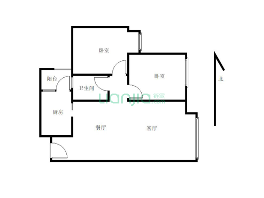 河东联福 精装2房 总价40多万 看房子提前联系-户型图