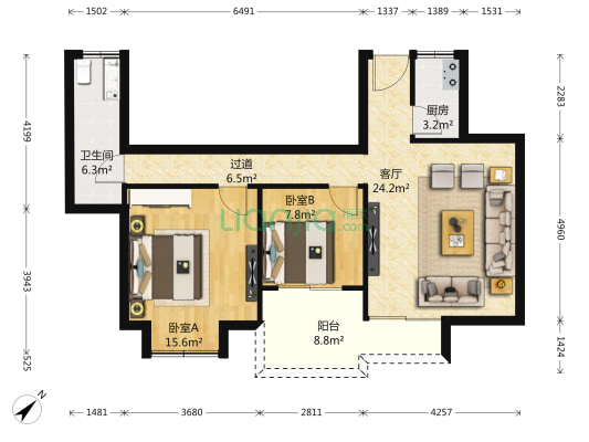 花园小区住宅  公园旁    靠八仙岭公园，景观资源优质