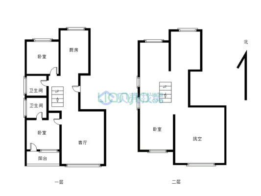 ：房子是精装修复式楼、使用面积大、精装修-户型图