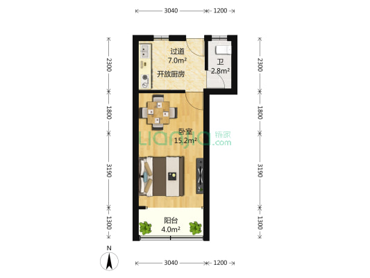 西谈家渡路39弄 1室0厅1卫 35平方