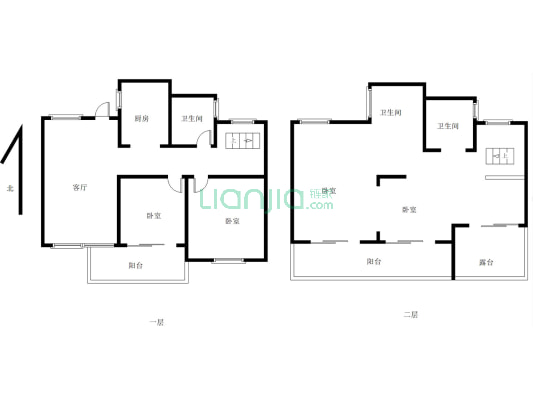 紫竹园  17+1 复式楼160平4室2厅2卫-户型图