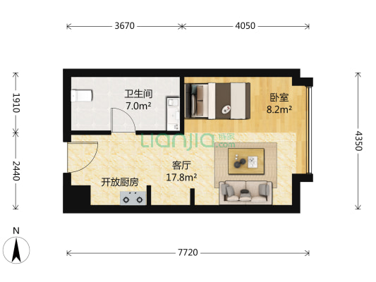 丰隆城市，精装修一房，拎包入住，生活方便。