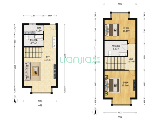 颐泉汇 2室1厅2卫 69平方