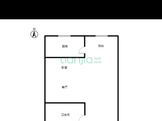 钻石商圈 双语片区 名流美域 南向一居-户型图