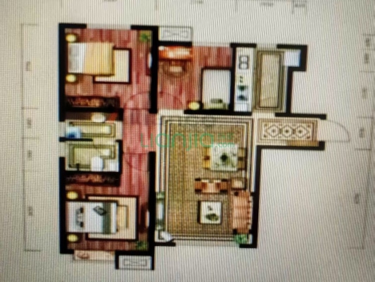 三利中和城二期C区 3室1厅 南 北-户型图