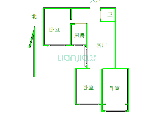 万华D区 精装三房 满五唯一 贷款方式不限-户型图