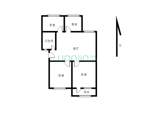 房子简单装修，户型方正，低楼层出行方便-户型图