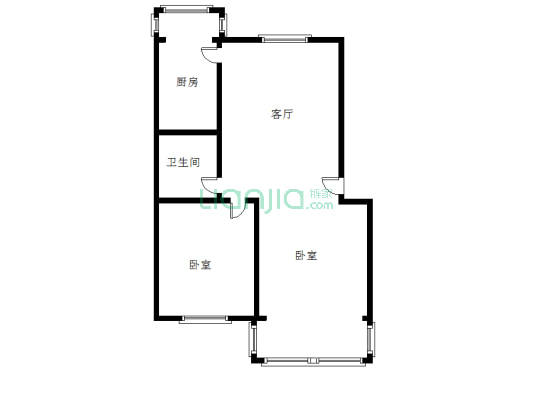 东安小区 2室1厅 南 北-户型图