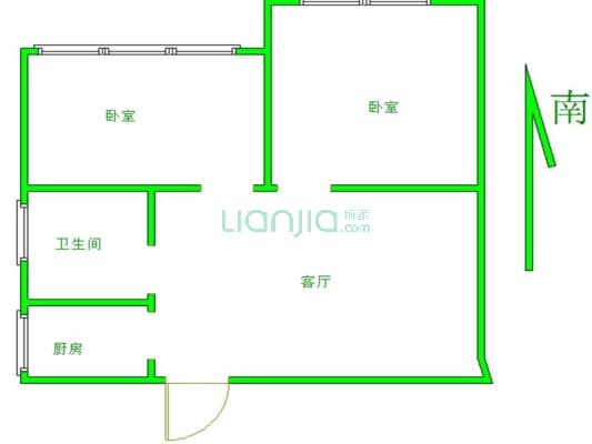 万寿花苑 2室1厅 南