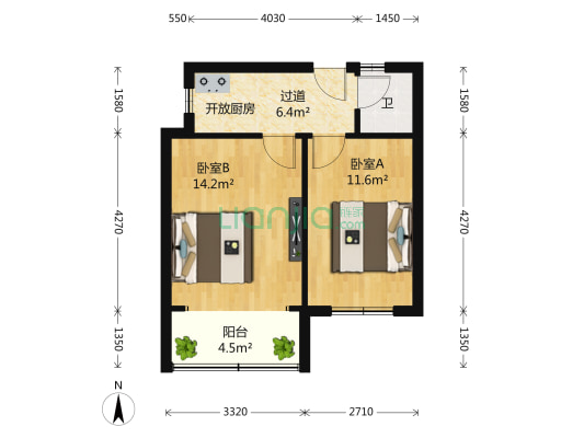 阳曲路570弄 2室0厅1卫 49平方