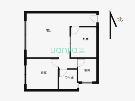 南湖北路价格便宜2居室精装房可按揭入住-户型图