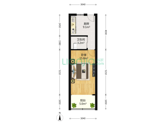 场中路2260号 1室0厅1卫 41平方
