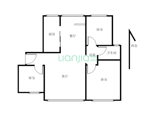 南湖半岛精装3房双卫     购家具家电直接入住-户型图