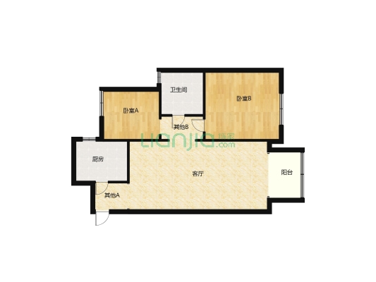 普华熙岸 2室2厅 南