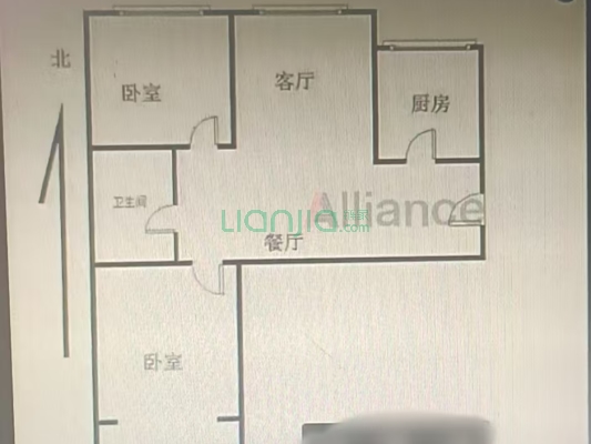 金阳瑞景 2室1厅 南 北-户型图