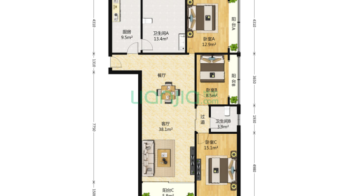 东怡花苑二手房实景图
