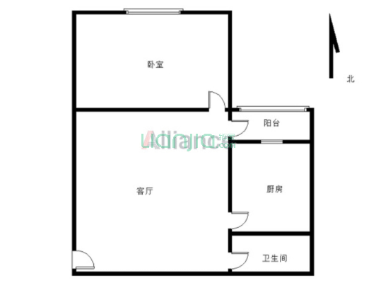 鸿盛凯旋门 2室1厅 东北-户型图