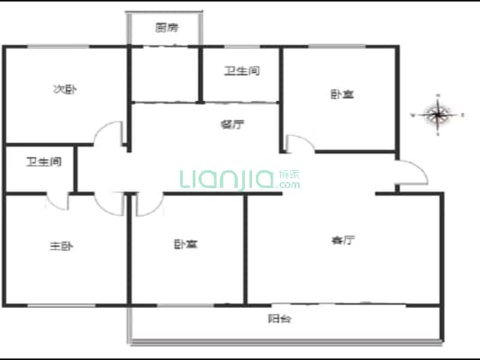 东兴南街大平层户型好    价格可以谈-户型图
