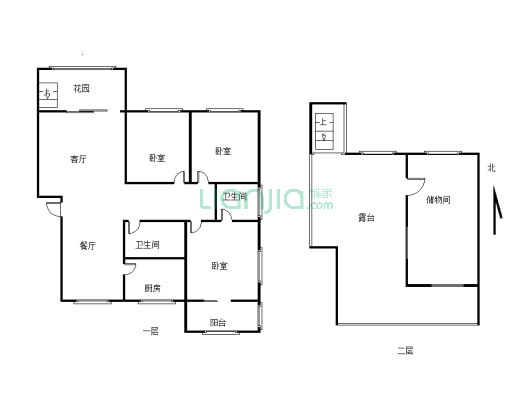 滨江状元居 3室2厅 南-户型图