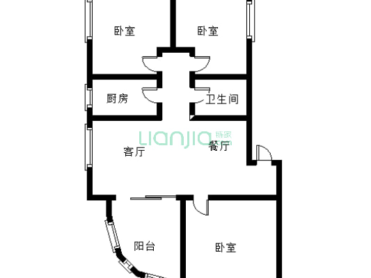 物探五号院 新楼 南北通透三居 带地下室-户型图