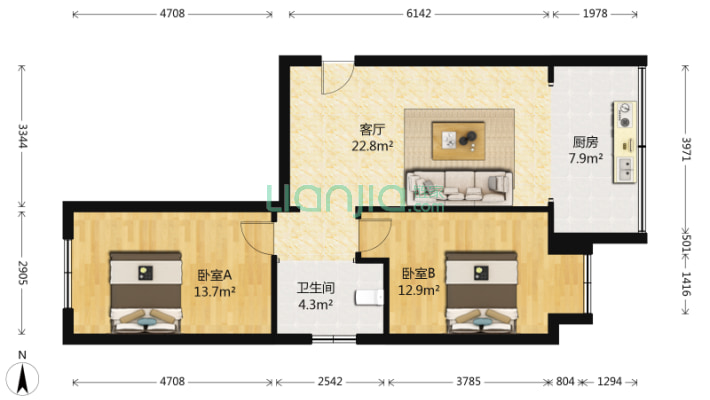 鸿润宝业家园二手房实景图