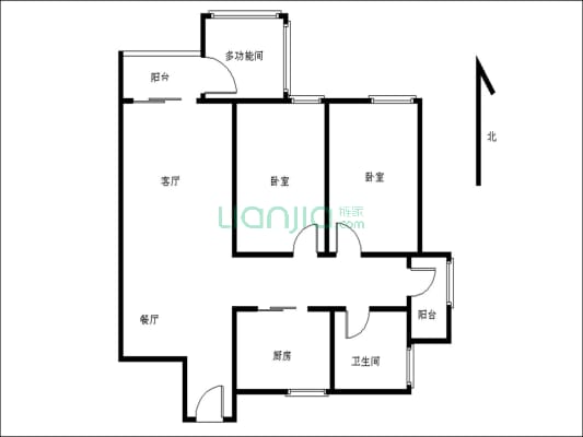 时代糖果一期 2室2厅 东北