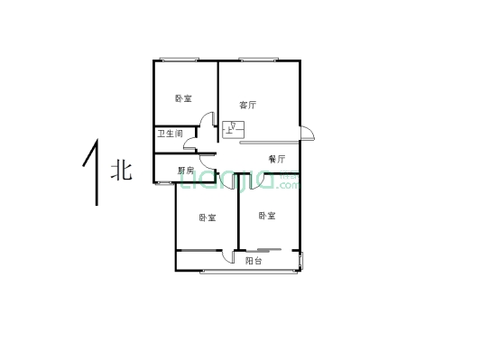 中行家属院 3室2厅 南-户型图