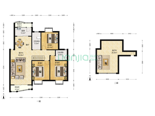 和亭佳苑 3室2厅2卫 116平方