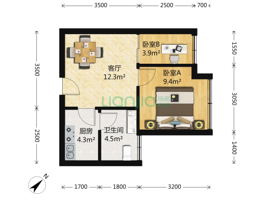 满五唯一税少业主诚心卖户型方正实用