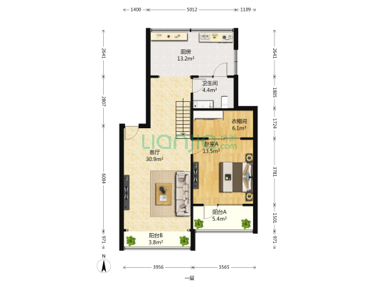 小区近万达广场,房子产权面积小,赠送面积大