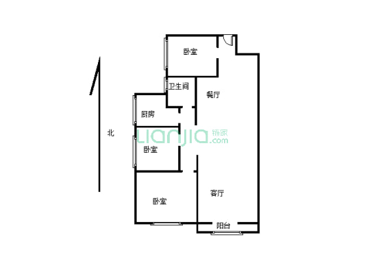 北关新地世纪城 ，电梯房，三室两厅，急售-户型图