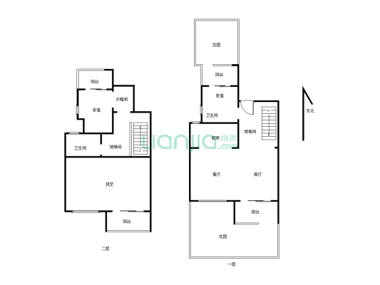 金科香山 5+1小洋房 带电梯 一梯两户 花园洋房-户型图