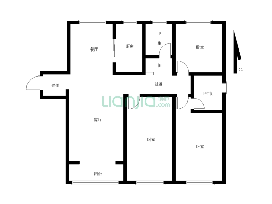 汇丰东湖湾三室两厅，包地下室车库，全新家具家电-户型图